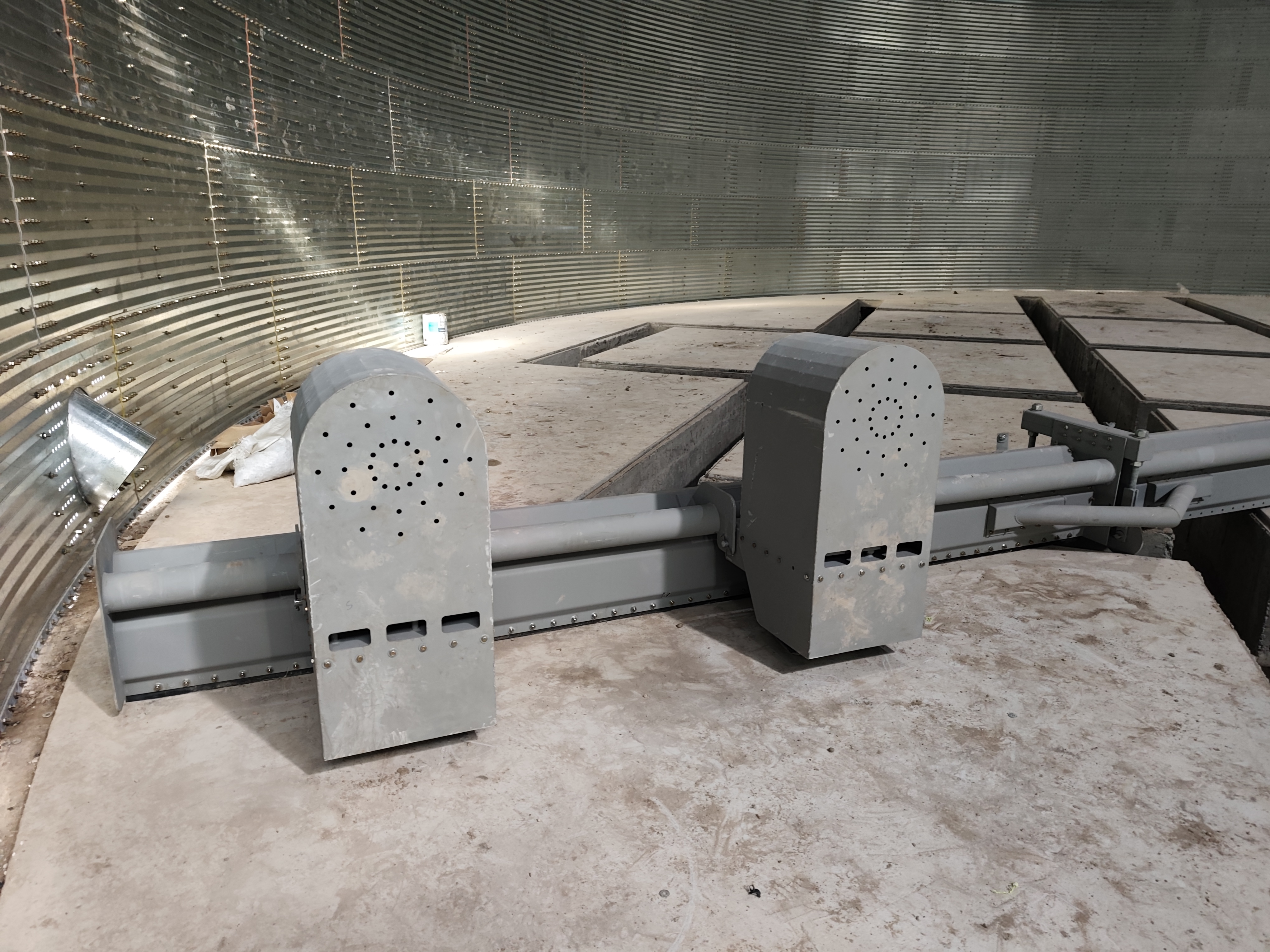 Barredores para silos de fondo plano